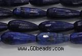 CTR76 15.5 inches 6*16mm faceted teardrop lapis lazuli beads