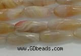 CTR80 15.5 inches 6*16mm faceted teardrop yellow agate beads