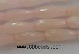 CTR84 15.5 inches 6*16mm faceted teardrop peach stone beads