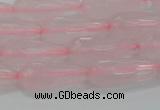 CTR91 15.5 inches 8*20mm faceted teardrop rose quartz beads