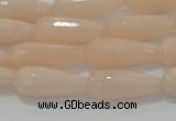 CTR96 15.5 inches 8*20mm faceted teardrop pink aventurine beads