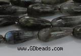 CTR99 15.5 inches 8*20mm faceted teardrop labradorite beads