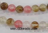 CTS03 15.5 inches 8mm round tigerskin glass beads wholesale