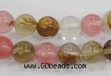 CTS04 15.5 inches 10mm round tigerskin glass beads wholesale