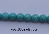 CTU03 15.5 inches 8mm round blue turquoise strand beads Wholesale