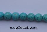 CTU04 15.5 inches 10mm round blue turquoise strand beads Wholesale