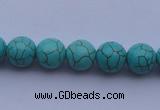 CTU06 15.5 inches 14mm round blue turquoise strand beads Wholesale