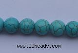 CTU07 15.5 inches 16mm round blue turquoise strand beads Wholesale