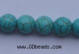 CTU10 15.5 inches 25mm round blue turquoise strand beads Wholesale