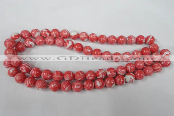 CTU1005 15.5 inches 14mm round synthetic turquoise beads wholesale