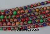 CTU1050 15.5 inches 4mm round synthetic turquoise beads wholesale