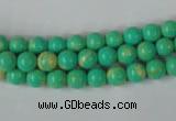 CTU1161 15.5 inches 6mm round synthetic turquoise beads wholesale