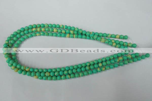 CTU1161 15.5 inches 6mm round synthetic turquoise beads wholesale