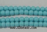 CTU1209 15.5 inches 3mm round synthetic turquoise beads