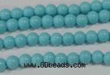 CTU1211 15.5 inches 6mm round synthetic turquoise beads