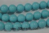 CTU1214 15.5 inches 12mm round synthetic turquoise beads