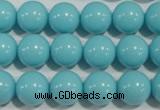 CTU1215 15.5 inches 14mm round synthetic turquoise beads