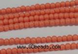 CTU1309 15.5 inches 2mm round synthetic turquoise beads