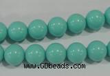 CTU1385 15.5 inches 12mm round synthetic turquoise beads