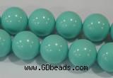 CTU1386 15.5 inches 14mm round synthetic turquoise beads