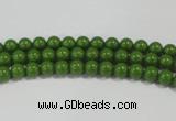 CTU1390 15.5 inches 4mm round synthetic turquoise beads