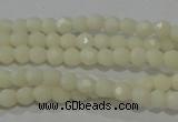 CTU1441 15.5 inches 3mm faceted round synthetic turquoise beads