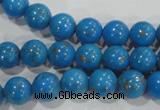 CTU1621 15.5 inches 6mm round synthetic turquoise beads