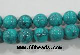 CTU1674 15.5 inches 10mm round synthetic turquoise beads