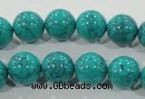 CTU1676 15.5 inches 14mm round synthetic turquoise beads