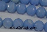 CTU1745 15.5 inches 12mm faceted round synthetic turquoise beads