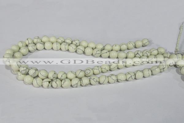 CTU1795 15.5 inches 12mm round synthetic turquoise beads