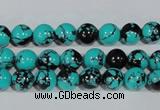 CTU1803 15.5 inches 8mm round synthetic turquoise beads