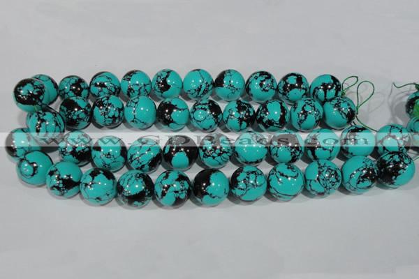 CTU1808 15.5 inches 18mm round synthetic turquoise beads