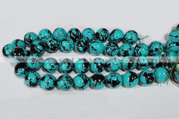 CTU1809 15.5 inches 20mm round synthetic turquoise beads