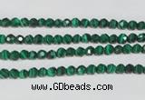 CTU1821 15.5 inches 4mm faceted round synthetic turquoise beads