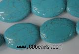 CTU1895 15.5 inches 18*25mm oval imitation turquoise beads