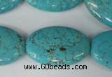 CTU1896 15.5 inches 20*30mm oval imitation turquoise beads