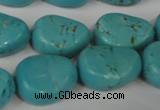 CTU1910 15.5 inches 18*22mm freefrom imitation turquoise beads