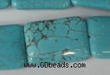 CTU1918 15.5 inches 22*30mm rectangle imitation turquoise beads