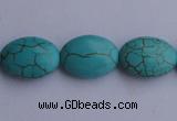 CTU21 15.5 inches 15*20mm oval blue turquoise strand beads Wholesale