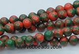 CTU214 16 inches 6mm round imitation turquoise beads wholesale