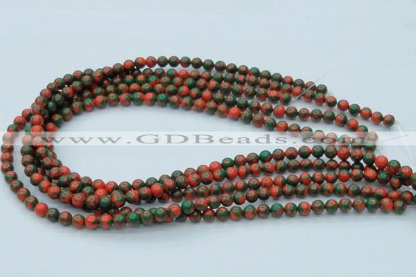 CTU214 16 inches 6mm round imitation turquoise beads wholesale