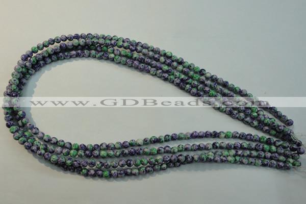 CTU2150 15.5 inches 4mm round synthetic turquoise beads