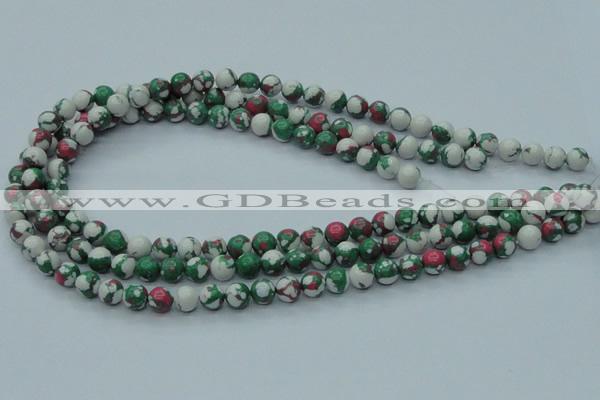 CTU224 16 inches 8mm round imitation turquoise beads wholesale