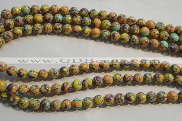 CTU2324 15.5 inches 12mm round synthetic turquoise beads