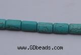 CTU24 15.5 inches 10*15mm rectangle blue turquoise beads Wholesale