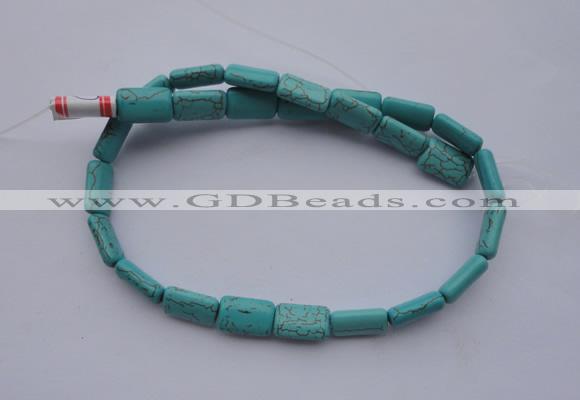 CTU24 15.5 inches 10*15mm rectangle blue turquoise beads Wholesale