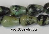 CTU2465 15.5 inches 7*10mm teardrop African turquoise beads wholesale