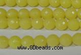 CTU2525 15.5 inches 8mm faceted round synthetic turquoise beads