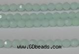 CTU2571 15.5 inches 4mm faceted round synthetic turquoise beads